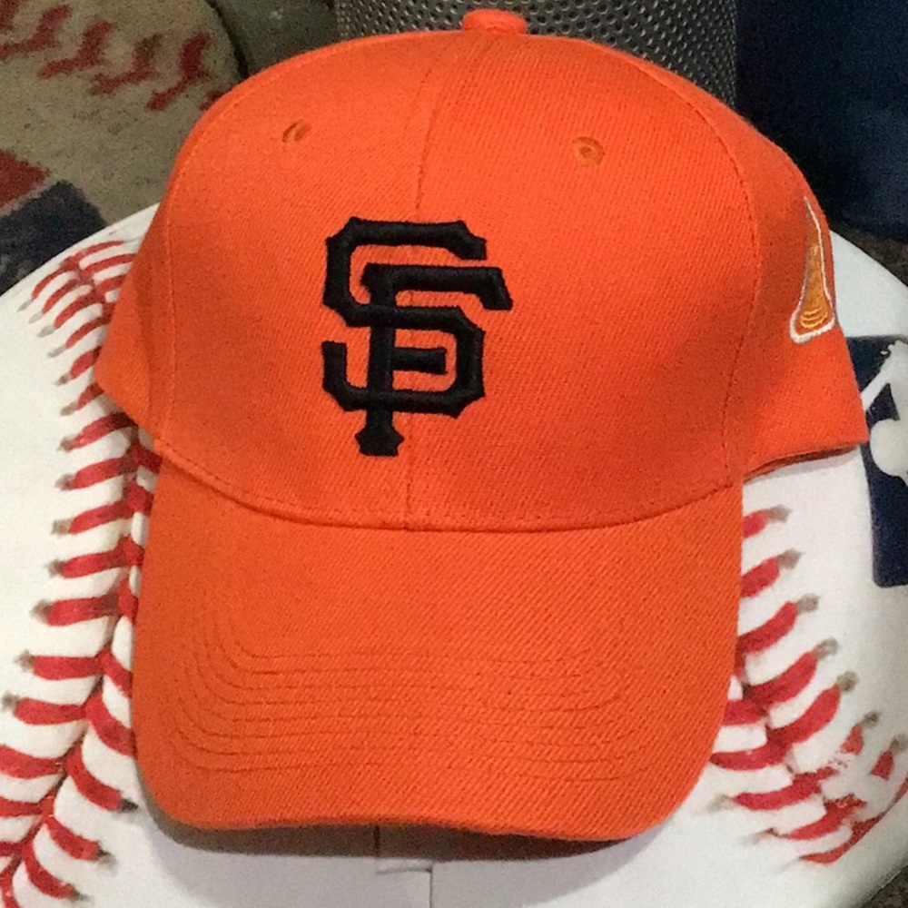 San Francisco Giants Men’s Orange Trophy Logo Adjustable Baseball Hat Cap